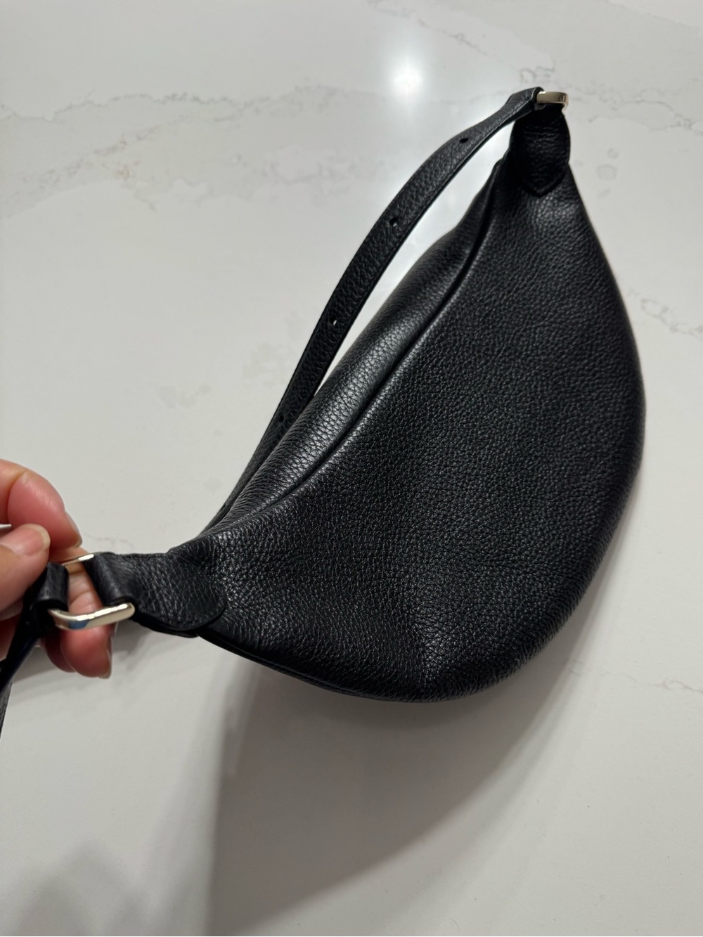 *Like New* Kate Spade Leila Black Pebble Leather Fanny Hip Belt Waist Bag - Picture 5 of 14